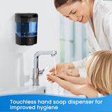 Automatic Soap Dispenser Wall Mount 600Ml/21Fl.Oz, Touchless Electric Sensor Pump Battery Operated for Offices Home Kitchen Bathroom Hotel Restaurant Commercial