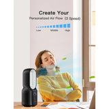 13-Inch Bladeless Desk Fan with 106° Oscillation, Touch Control, 3 Speed Settings, and Integrated Night Light