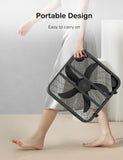 Fan for Full-Force Circulation with Air Conditioner, Upgrade Floor Fan, Black, Medium