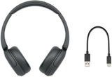 Wireless Headphones Bluetooth On-Ear Headset with Microphone, Black