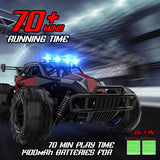 High-Speed RC Monster Truck, 1:12 Scale Off-Road RC Vehicle with LED Headlights and Rechargeable Battery, Ideal Gift for Adults and Boys Ages 8-12