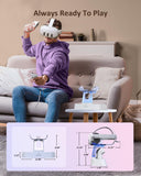 Premium Charging Dock for Meta Quest 3 and 3S with LED Indicator, Compatible with Elite Strap with Battery, Headset Display Stand, Controller Mount, and Rechargeable Batteries, White