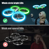 Kids' RC Drone with Altitude Hold and Headless Mode, Quadcopter Featuring Protective Propellers, Dual Batteries, Remote Control, and LED Lighting – Ideal Gift for Boys and Girls