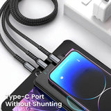 3-In-1 Super Fast Charging Cable, 3 in 1 Charging Cable, Universal with Type-C Micro for Iphone15 14 13