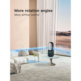 13-Inch Bladeless Desk Fan with 106° Oscillation, Touch Control, 3 Speed Settings, and Integrated Night Light