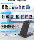 Wireless Charger for Samsung -  3 in 1 Charging Station for Multiple Devices, Fast Charger Stand for Galaxy S24 S23 Ultra S22 S21 S20 Z Flip Fold 4,Galaxy Watch 6/5/5 Pro/4/3, Galaxy Buds 2 Pro
