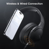 Bluetooth Headphones over Ear, 90H Playtime Bluetooth 5.3 Wireless Headphones 3 EQ Modes, Built-In HD Mic, Hifi Stereo Sound,Deep Bass,Memory Foam Ear Cups for Phone/Pc