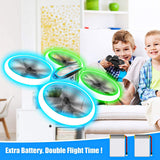 Kids' RC Drone with Altitude Hold and Headless Mode, Quadcopter Featuring Protective Propellers, Dual Batteries, Remote Control, and LED Lighting – Ideal Gift for Boys and Girls