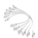 Ethernet Cable 20 Ft, Outdoor&Indoor, 10Gbps Support Cat7 Network, Slim Long Flat Internet LAN Patch Cord, Cat6 Solid High Speed Weatherproof Cable for Router, Modem, PS4/5, Xbox, Gaming, White