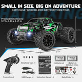 All-Terrain RC High-Speed 36 KPH 4WD Electric Vehicle with 2.4 GHz Remote Control, Waterproof Off-Road Truck, Includes Two Rechargeable Batteries