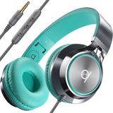 Wired Headphones with Mic & Volume Control β Noise Isolating Computer Headphones Wired, On-Ear Headphones with Wire, Plug in Headphones for Laptop