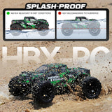 All-Terrain RC High-Speed 36 KPH 4WD Electric Vehicle with 2.4 GHz Remote Control, Waterproof Off-Road Truck, Includes Two Rechargeable Batteries