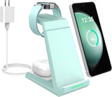 Wireless Charger for Samsung -  3 in 1 Charging Station for Multiple Devices, Fast Charger Stand for Galaxy S24 S23 Ultra S22 S21 S20 Z Flip Fold 4,Galaxy Watch 6/5/5 Pro/4/3, Galaxy Buds 2 Pro