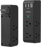 6-Outlet AC Power Strip with 3 USB Ports (including 1 USB-C), 1800J Wall Charger, and 3-Sided Design for Home, Office, and Travel