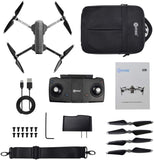 4K UHD Drone, GPS, 30-Min Flight, Foldable Mini Drone, Brushless Motors, FPV, Wi-Fi, RC Quadcopter for Kids & Adults, Beginners & Enthusiasts, Carrying Case, Black