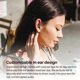 Wireless Earbuds Bluetooth 5.3 in Ear Light-Weight Headphones Built-In Microphone, IPX5 Waterproof, Immersive Premium Sound Long Distance Connection Headset with Charging Case, Black