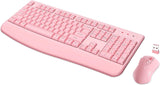 Wireless Keyboard and Mouse Combo with Comfortable Palm Rest for Windows, Mac OS Pc/Desktops/Laptops(Black)
