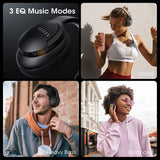 Bluetooth Headphones over Ear, 90H Playtime Bluetooth 5.3 Wireless Headphones 3 EQ Modes, Built-In HD Mic, Hifi Stereo Sound,Deep Bass,Memory Foam Ear Cups for Phone/Pc