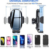 Air Vent Cell Phone Car Mount, Hands Free Universal Automobile Cradle Fit for Iphone Android and All Smartphones, Classic Black