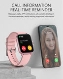 Tracker Watch for Android/Ios - IP68, Heart Rate/Blood Oxygen/Sleep Monitoring, 8 Sports Modes, Breath Training, Weather Updates - 1.69-Inch Display for Men and Women (Rose Gold)