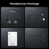 Bluetooth Headphones over Ear, 90H Playtime Bluetooth 5.3 Wireless Headphones 3 EQ Modes, Built-In HD Mic, Hifi Stereo Sound,Deep Bass,Memory Foam Ear Cups for Phone/Pc