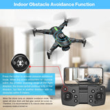 Dual HD Cameras 90°Adjustable Lens, Brushless Motor, Optical Flow Positioning, Headless Mode, 12.6*11*2.8In