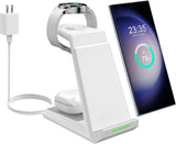 Wireless Charger for Samsung -  3 in 1 Charging Station for Multiple Devices, Fast Charger Stand for Galaxy S24 S23 Ultra S22 S21 S20 Z Flip Fold 4,Galaxy Watch 6/5/5 Pro/4/3, Galaxy Buds 2 Pro
