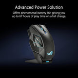 Wireless Gaming Mouse with Magnetic Charging Stand, 12 Programmable Buttons, 19,000 DPI, Push-Fit Hot Swap Switch Sockets, ROG Micro Switches, Paracord, and Aura RGB Lighting - Black