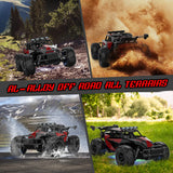High-Speed RC Monster Truck, 1:12 Scale Off-Road RC Vehicle with LED Headlights and Rechargeable Battery, Ideal Gift for Adults and Boys Ages 8-12