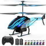 Remote Control Helicopter for Kids - 30 Minutes Flight Time (2 Batteries), 7+1 LED Light Modes, Altitude Hold Feature, Ideal RC Toy for Boys and Girls