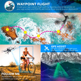 4K UHD Drone, GPS, 30-Min Flight, Foldable Mini Drone, Brushless Motors, FPV, Wi-Fi, RC Quadcopter for Kids & Adults, Beginners & Enthusiasts, Carrying Case, Black