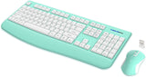 Wireless Keyboard and Mouse Combo with Comfortable Palm Rest for Windows, Mac OS Pc/Desktops/Laptops(Black)
