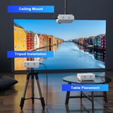 2024 Upgraded Mini Projector, Full HD 1080P Home Theater Video Projector, Compatible with Hdmi/Usb/Vga/Av/Smartphone/Tv Box/Laptop
