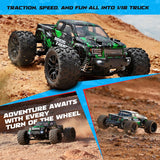 All-Terrain RC High-Speed 36 KPH 4WD Electric Vehicle with 2.4 GHz Remote Control, Waterproof Off-Road Truck, Includes Two Rechargeable Batteries