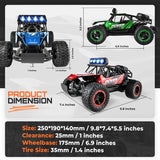 2WD High-Speed Remote Control Off-Road Car with Dual Rechargeable Batteries for All Terrains - Ideal for Kids and Adults