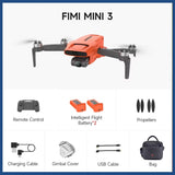 Mini 3 4K GPS Drone with 3-Axis Gimbal, 249g, 4K/60FPS, 48MP Camera, 9KM Transmission, 64-Min Flight Time, Enhanced Night Video, Auto Return Feature