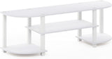 Turn-N-Tube Rounded Corner TV Entertainment Center in Black and Grey