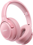 65H Playtime and 6 EQ Music Modes Wireless Headphones with Microphone, Hifi Stereo Foldable Lightweight Headset, Deep Bass for Home Office Cellphone PC