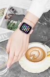 Tracker Watch for Android/Ios - IP68, Heart Rate/Blood Oxygen/Sleep Monitoring, 8 Sports Modes, Breath Training, Weather Updates - 1.69-Inch Display for Men and Women (Rose Gold)