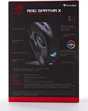 Wireless Gaming Mouse with Magnetic Charging Stand, 12 Programmable Buttons, 19,000 DPI, Push-Fit Hot Swap Switch Sockets, ROG Micro Switches, Paracord, and Aura RGB Lighting - Black