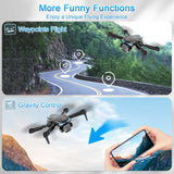 1080P HD Camera Foldable FPV Drone, Features One-Key Takeoff/Landing, 3D Flips, Altitude Hold, Speed Adjustment, Headless Mode, Includes 2 Batteries, Ideal