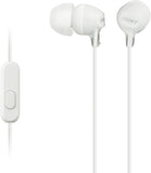 In-Ear Earbud Headphones with Mic, Black (MDREX15AP/B)