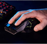 Wireless Gaming Mouse with Magnetic Charging Stand, 12 Programmable Buttons, 19,000 DPI, Push-Fit Hot Swap Switch Sockets, ROG Micro Switches, Paracord, and Aura RGB Lighting - Black