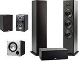 Home Theater Bookshelf Speakers – Hi-Res Audio with Deep Bass Response, Dolby and DTS Surround, Wall-Mountable, Pair, Black, 6.5 X 7.25 X 10.63 Inches