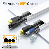 Cord Hider, 157In Cord Covers for Wires on Wall, Paintable Cable Hider, Cable Covers Wire Covers for Cords on Wall, Wire Hiders for TV on Wall Cable Management, 10X L15.7X W0.95X H0.55In, White