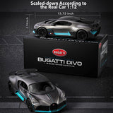 Bugatti Divo 1/12 Scale RC Car, 2.4GHz Licensed Model, 12Km/H Speed, 7.4V 900mAh Battery, Ideal Gift for Ages 6-12