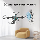 Drone with 1080P HD Camera , FPV RC Quadcopter with LED Lights and Optical Flow Sensor, 2 Batteries, Black