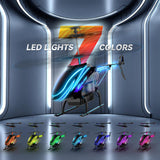 Remote Control Helicopter for Kids - 30 Minutes Flight Time (2 Batteries), 7+1 LED Light Modes, Altitude Hold Feature, Ideal RC Toy for Boys and Girls