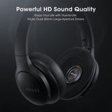 Bluetooth Headphones over Ear, 90H Playtime Bluetooth 5.3 Wireless Headphones 3 EQ Modes, Built-In HD Mic, Hifi Stereo Sound,Deep Bass,Memory Foam Ear Cups for Phone/Pc