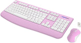Wireless Keyboard and Mouse Combo with Comfortable Palm Rest for Windows, Mac OS Pc/Desktops/Laptops(Black)